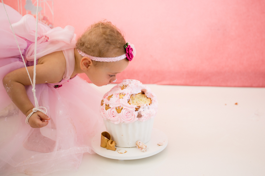 smash the cake menina