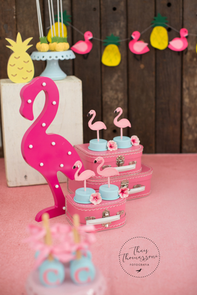 ensaio de smash the cake de flamingo