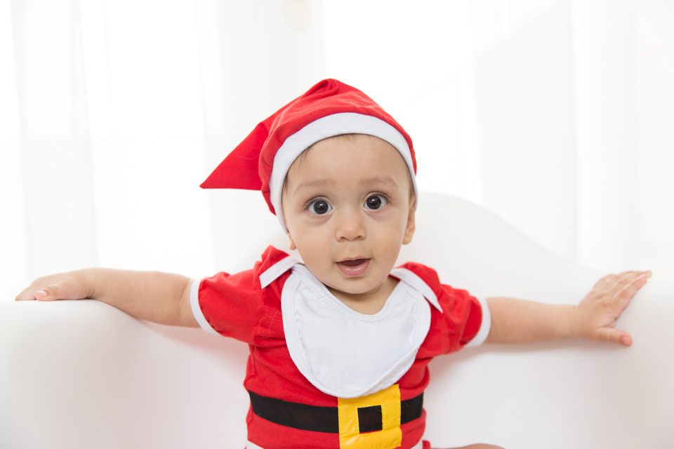 ensaio de natal de bebe