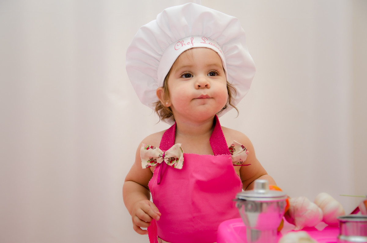 ensaio de criança cozinha