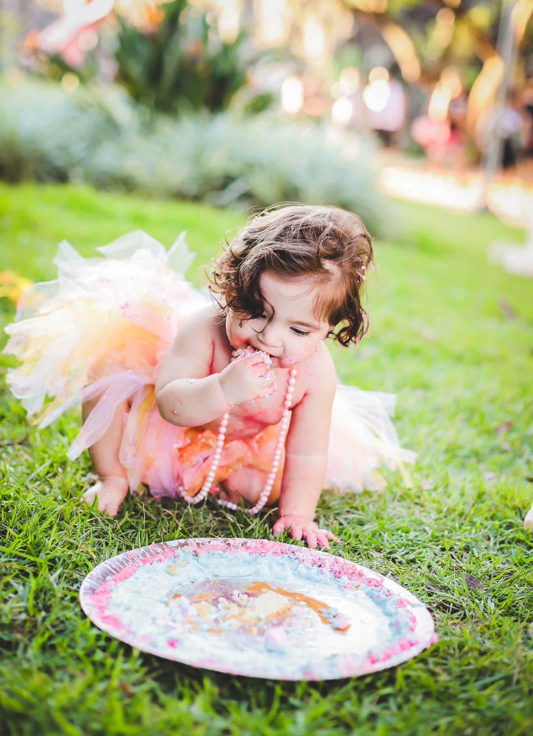 Fotografia de bolo com bebe