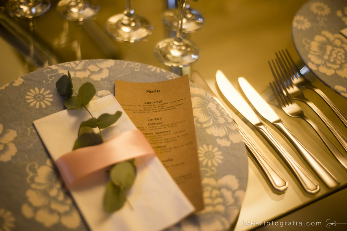 menu para o jantar e almoço de casamento