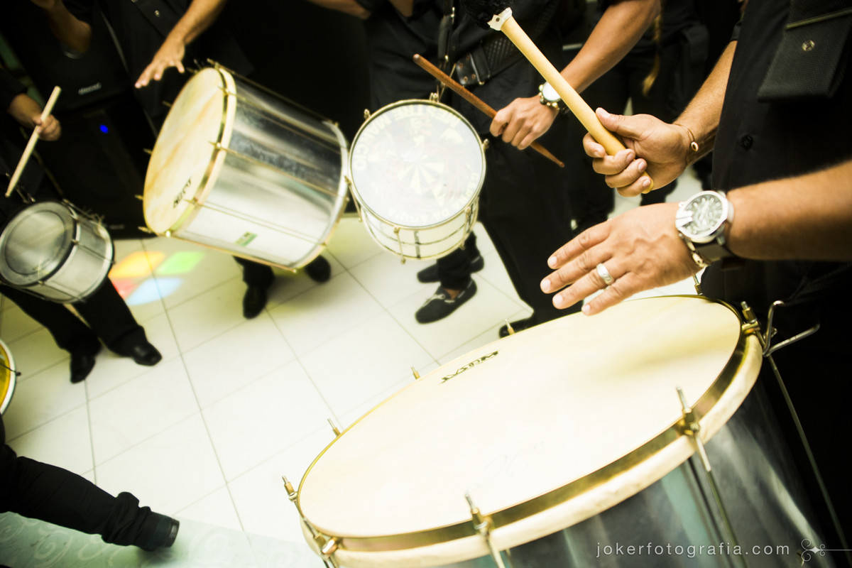 escola de samba no casamento