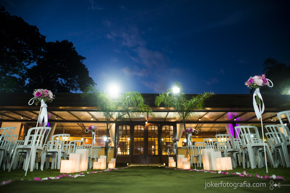 casamento ao ar livre a noite