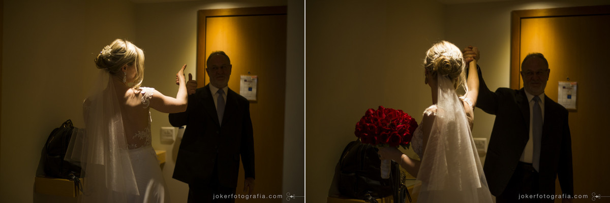 pai da noiva esperando para ver pronta para casar