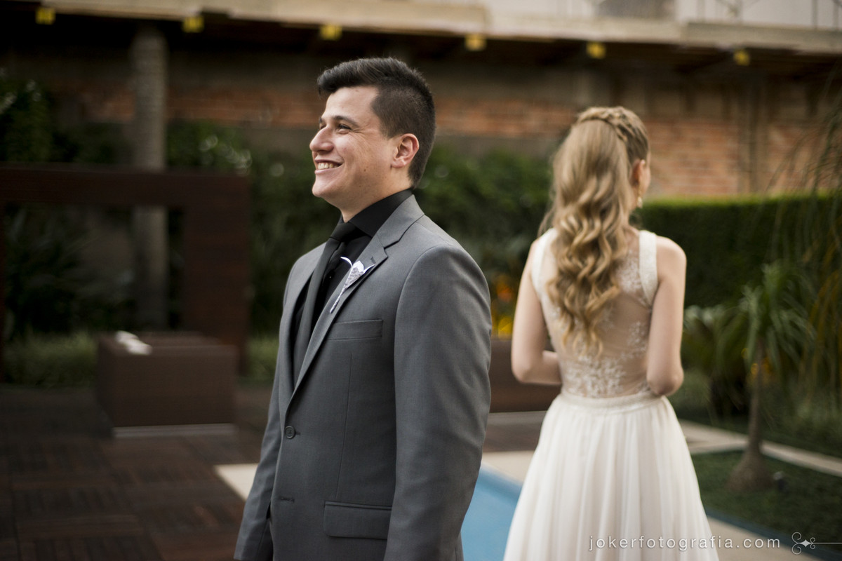 first look e noivo vendo a noiva pela primeira vez