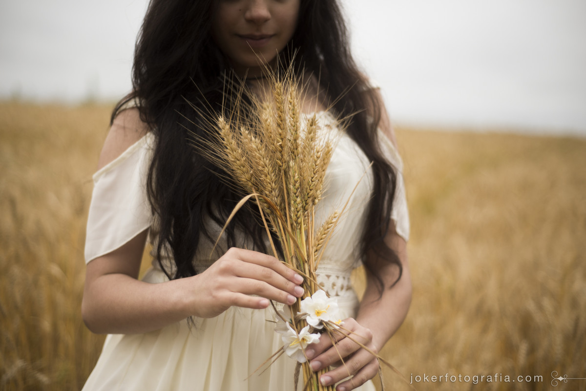 book feminino em plantação de trigo resulta em fotos delicadas e de bom gosto
