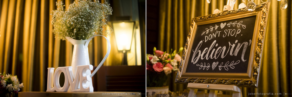 arandelas e flores na decoração de um mini wedding