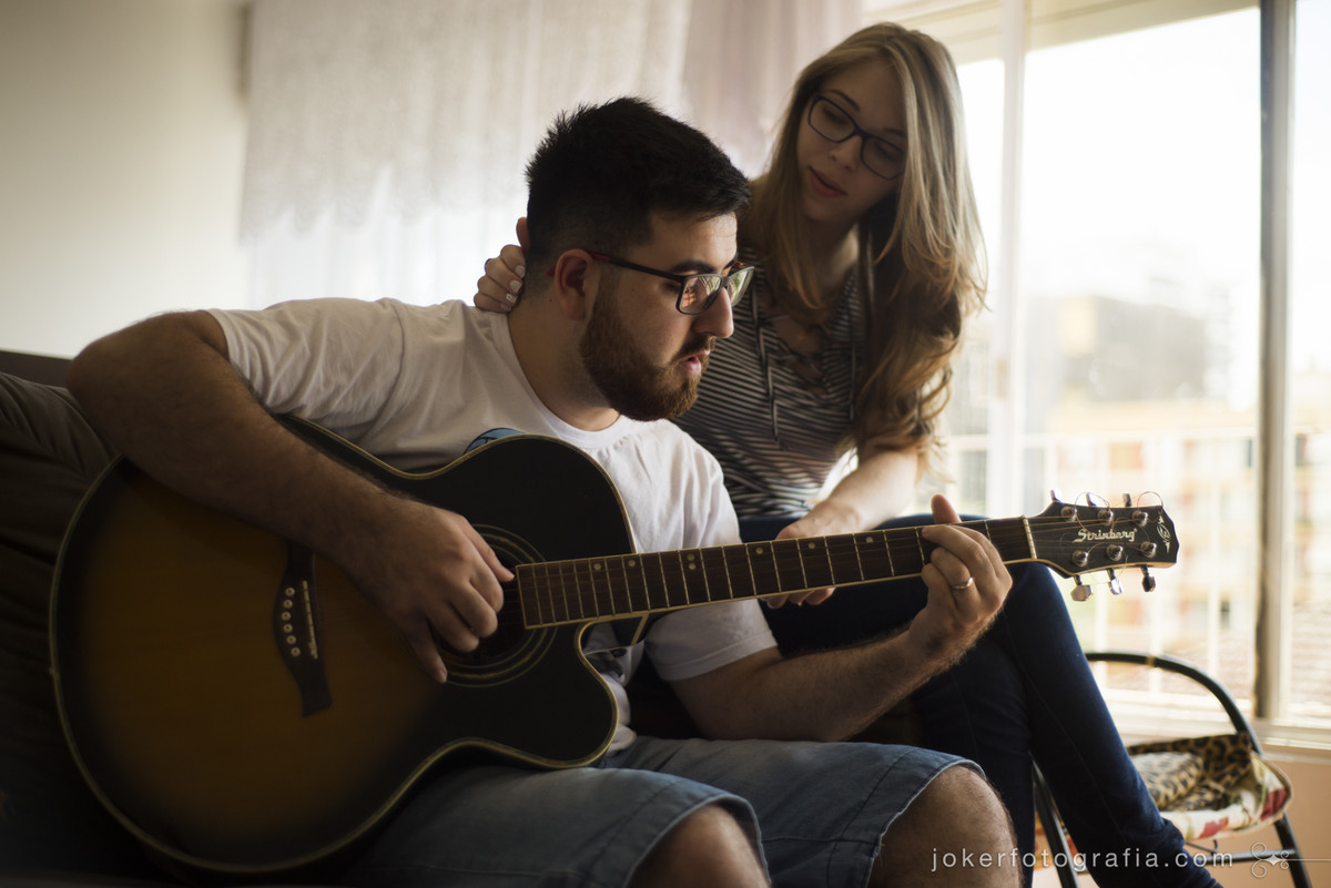 ensaio com guitarrista