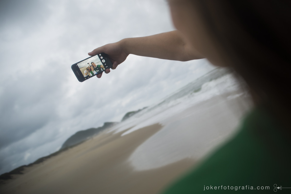 selfie com os fotógrafos depois do ensaio pré-casamento