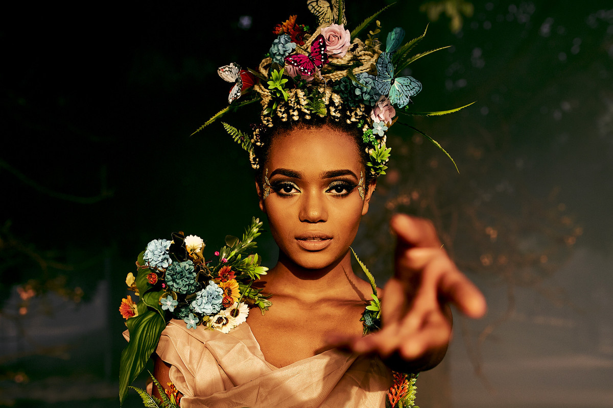 deusa conceitual ninfa floresta fotos femininas negra beleza rainha princesa fotografia ale queiroz