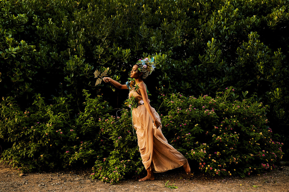 deusa ninfa floresta fotos femininas negra beleza rainha princesa fotografia ale queiroz conceitual