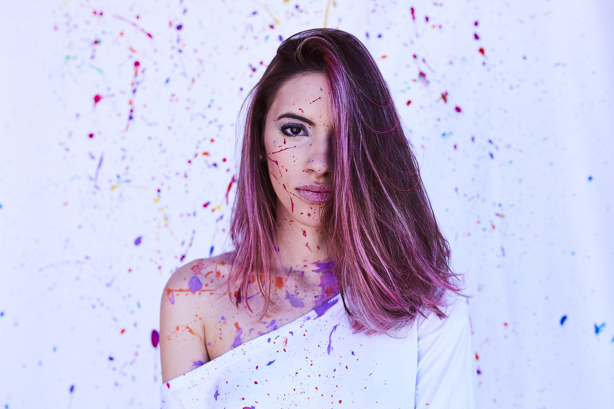 arte, fotografia com tinta, tinta, foto com agua, aquarela, mulher pintada, mulher com tinta, pintura no corpo, pintura corporal, watercolor photo, watercolor