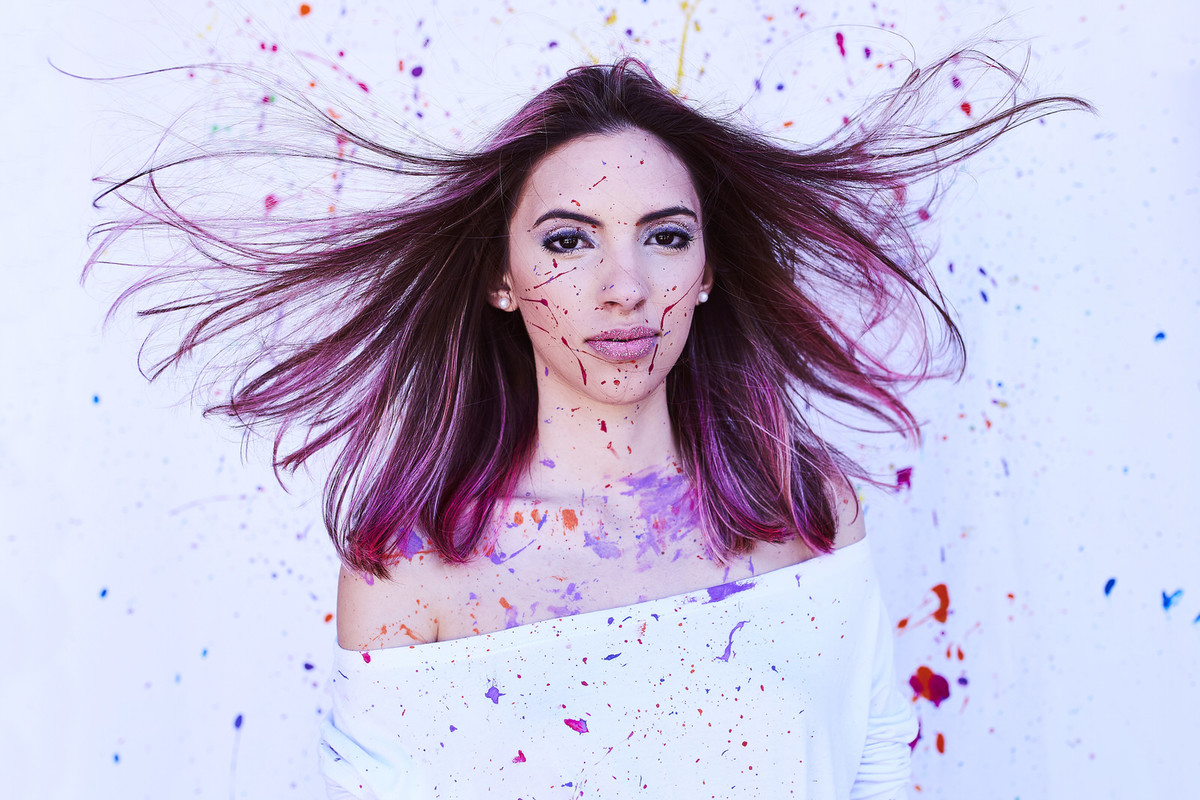 arte, fotografia com tinta, tinta, foto com agua, aquarela, mulher pintada, mulher com tinta, pintura no corpo, pintura corporal, watercolor photo, watercolor