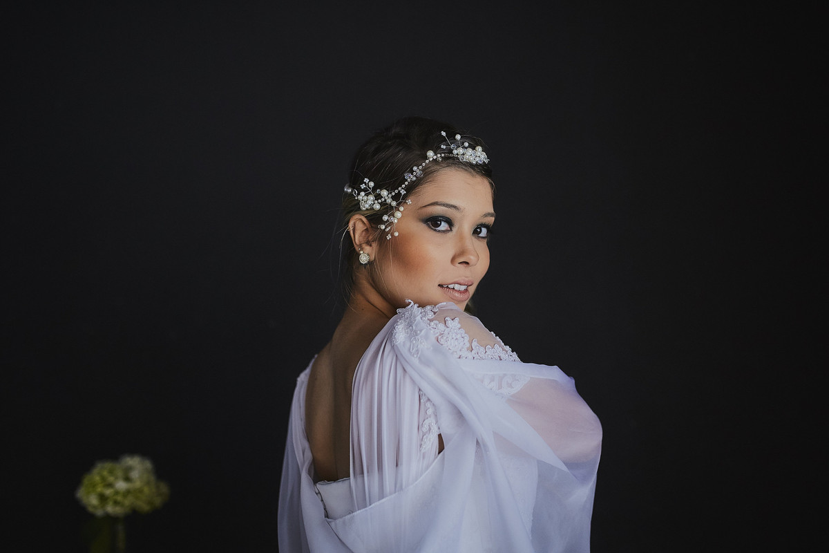 retrato de noiva acessorio diferente