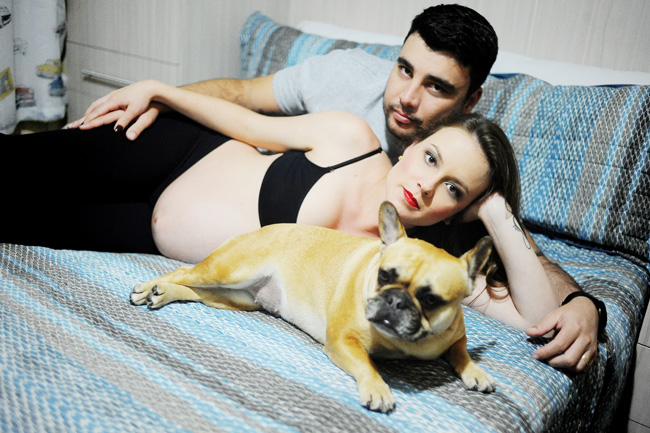 book ensaio gestante externo em casa animal de estimação cachorro são bento do sul chroma fotografia