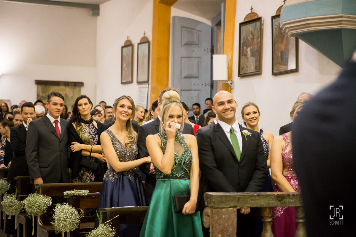 madrinhas emocionadas