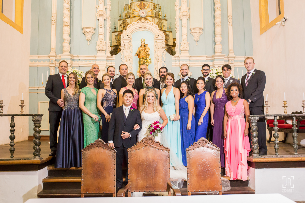 foto clássica testemunhas no altar