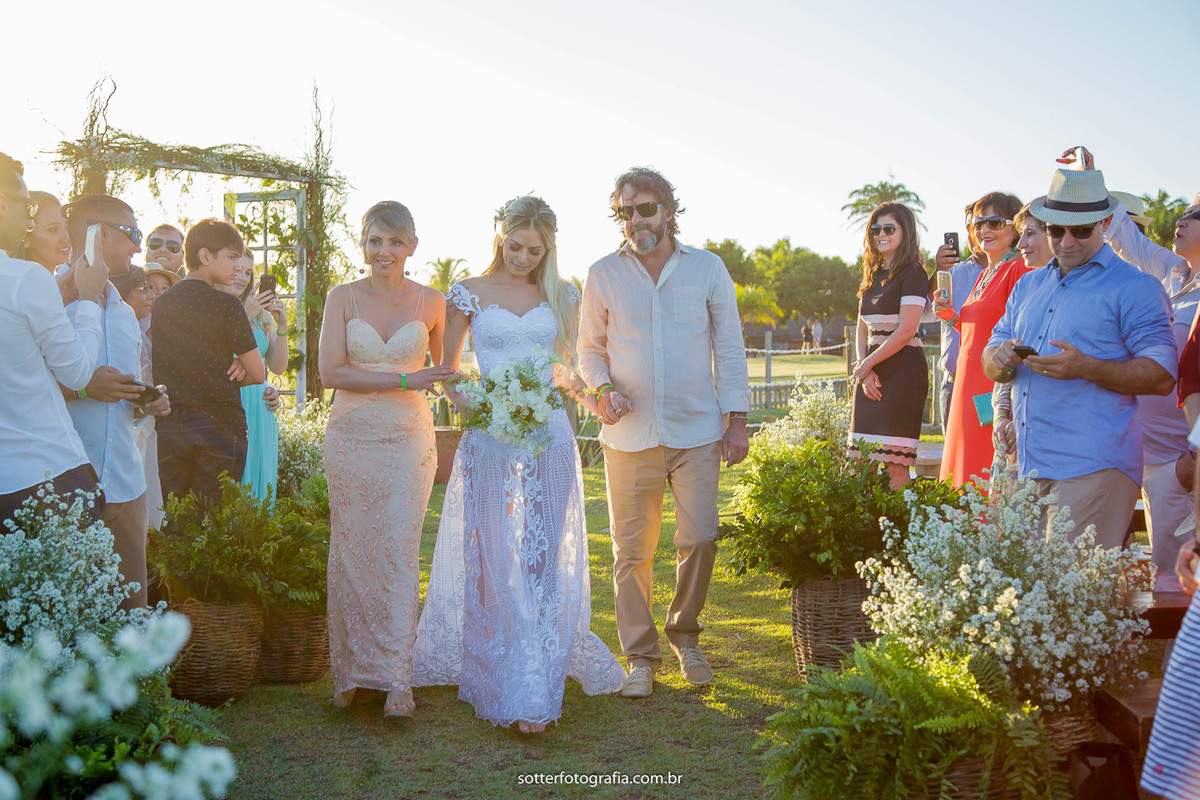noiva e os pais sotter fotografia