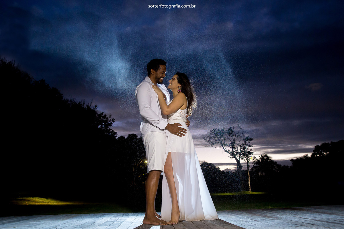 usando luzes sotter fotografia casamento