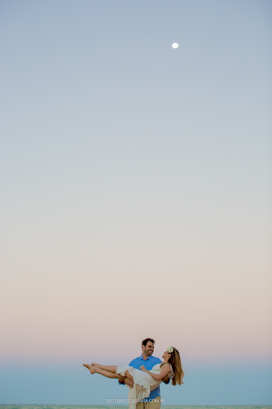 lua no mar, sotter fotografia