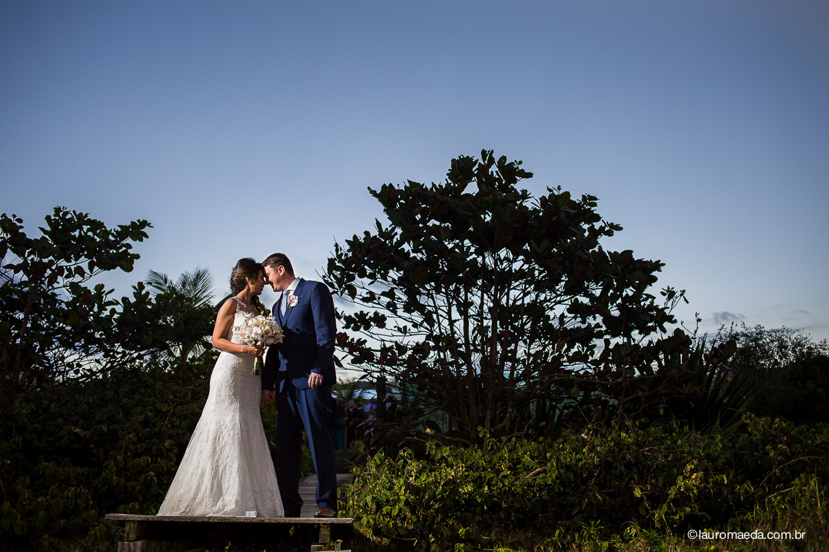 Ingrid e Raphael após a cerimônia de casamento