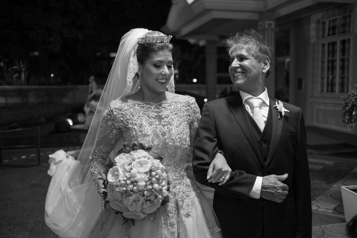 Priscila e o pai