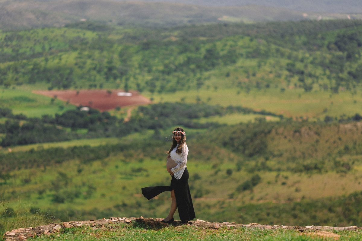 Gestante Érica no Paraíso na Terra. Foto pelo fotógrafo Gabriel Pelaquim.