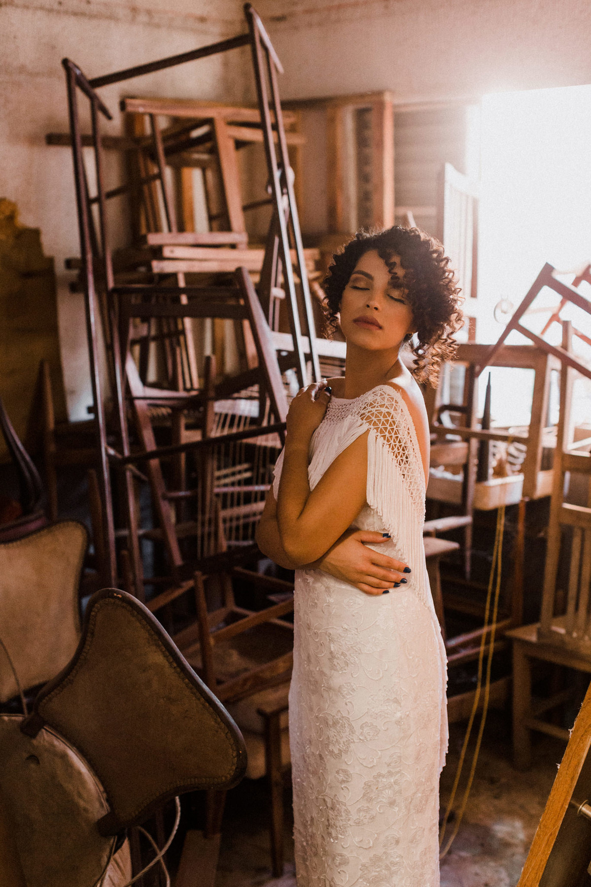 Noiva do editorial. Foto feita pelo fotógrafo de casamento Gabriel Pelaquim.