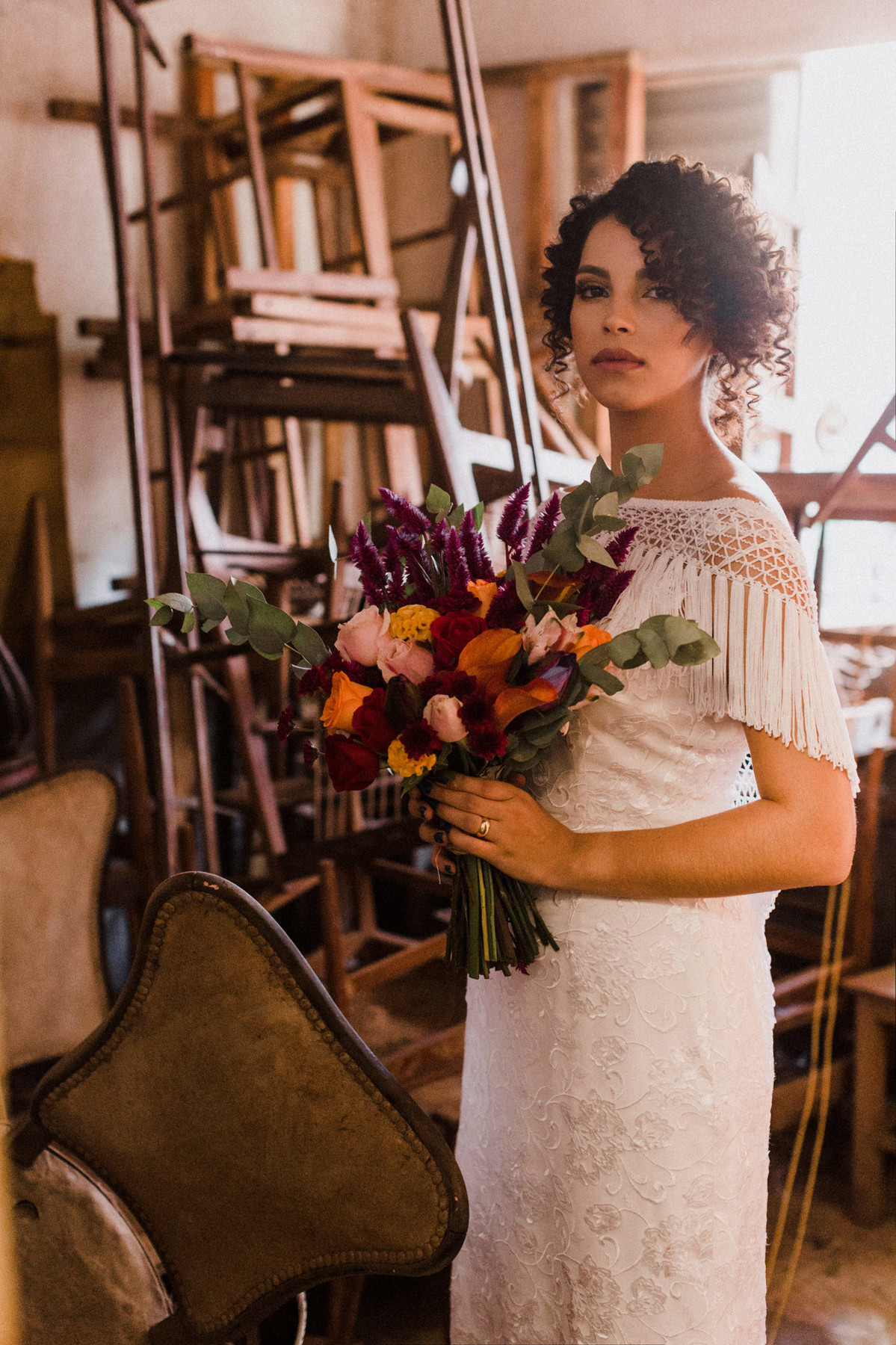 Noiva do editorial. Foto feita pelo fotógrafo de casamento Gabriel Pelaquim.