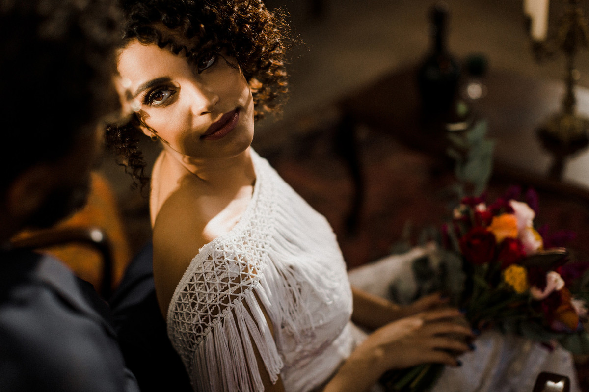 Noiva do editorial. Foto feita pelo fotógrafo de casamento Gabriel Pelaquim.
