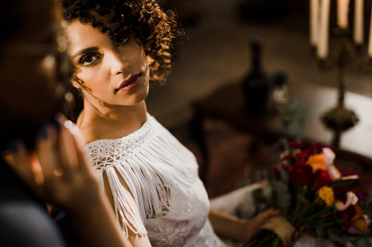 Noiva do editorial. Foto feita pelo fotógrafo de casamento Gabriel Pelaquim.