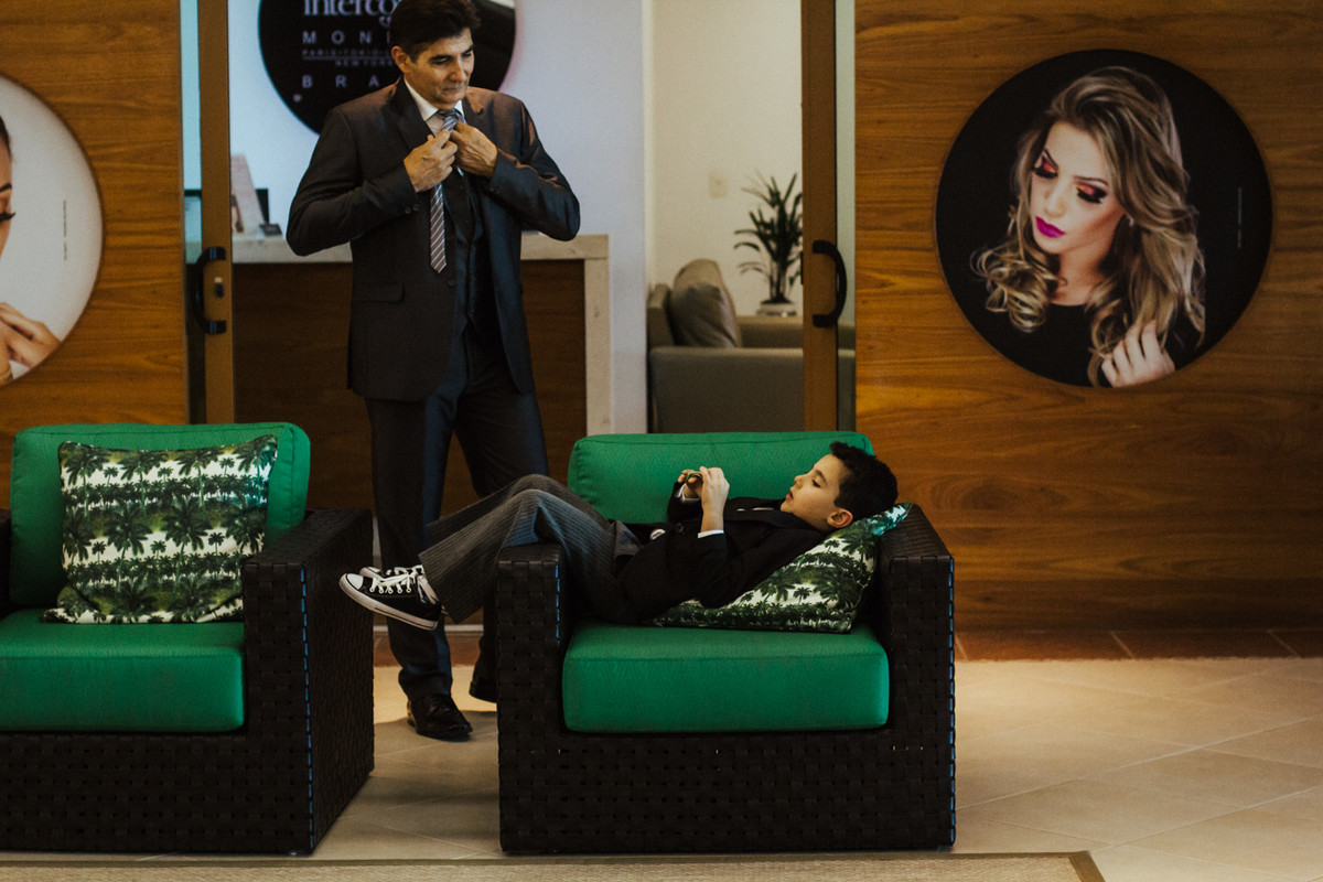 PAGEM E O PAI DA NOIVA PRONTOS PARA O CASAMENTO CAMPINA SP LUCI E FELIPE