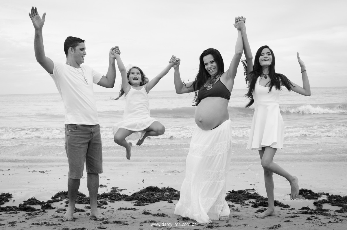 familia comemorando