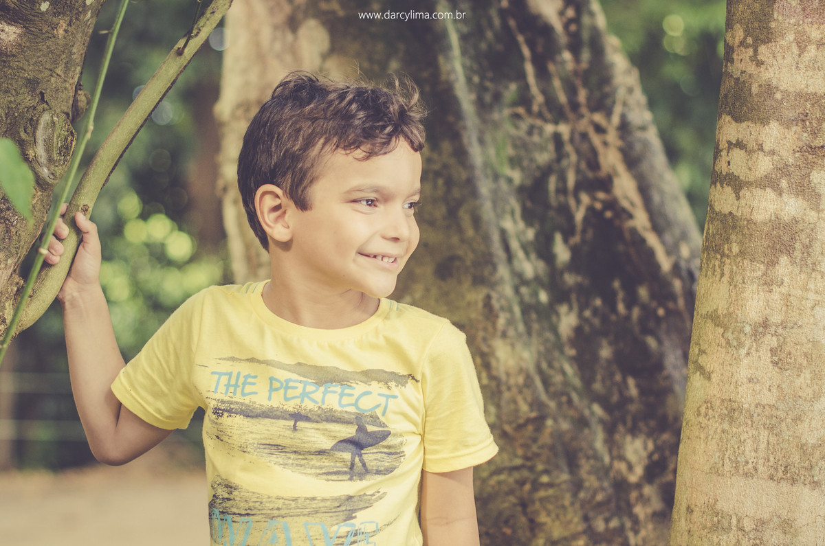 retrato de criança no Jardim Botanico de João Pessoa