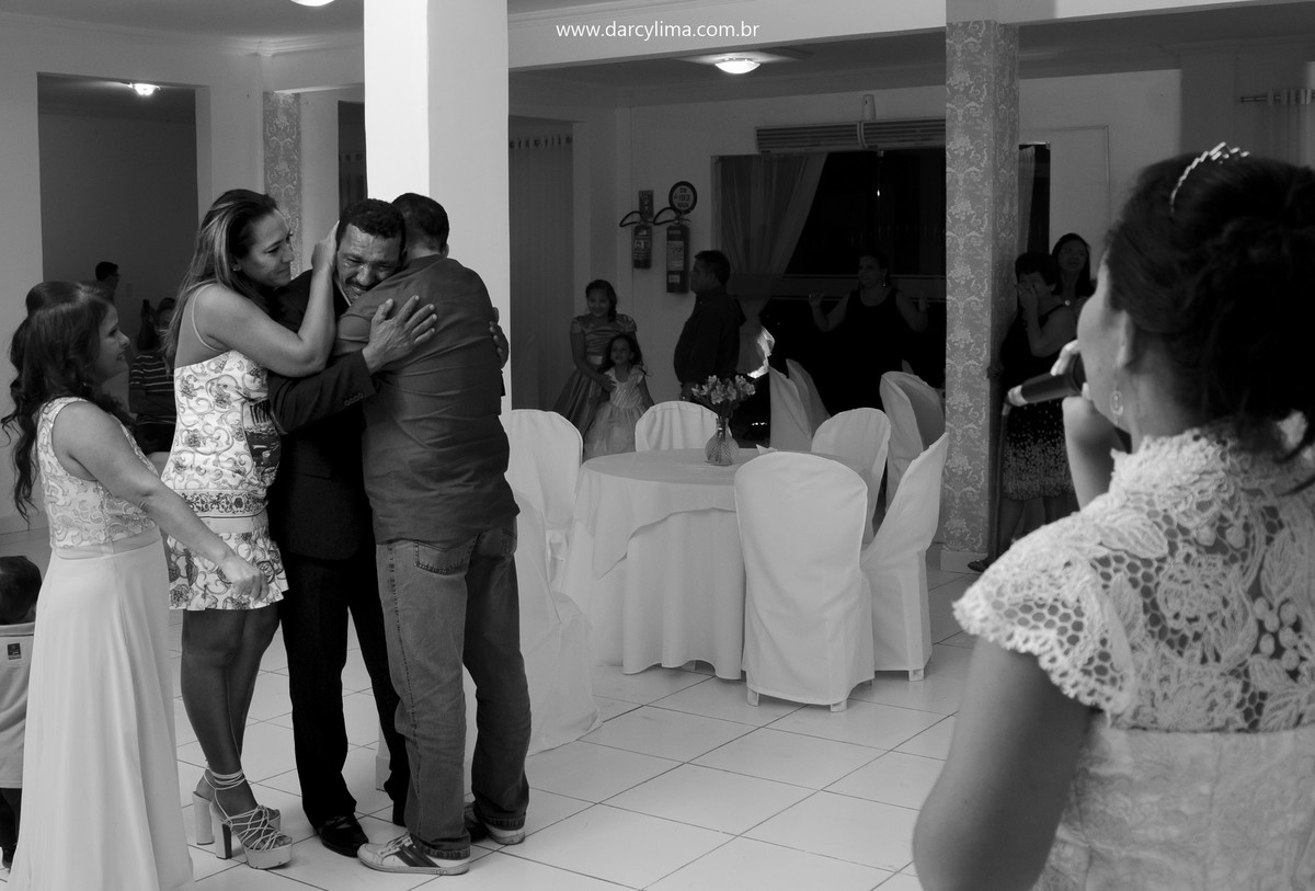 momento de emoção familiar