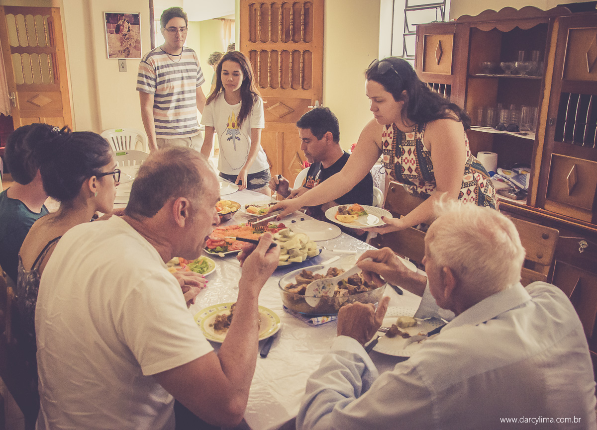 almoço em familia da noiva