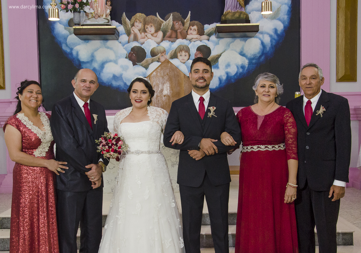 familias da noiva e noivo reunidos