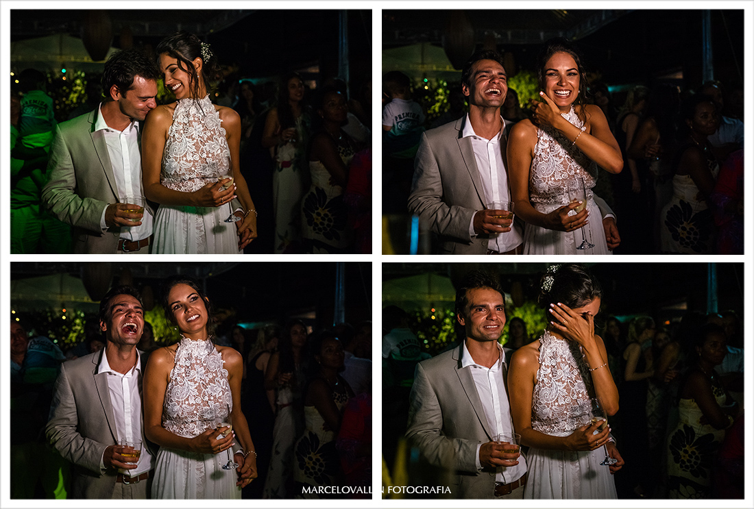 noivos em festa de casamento em Arraial do Cabo