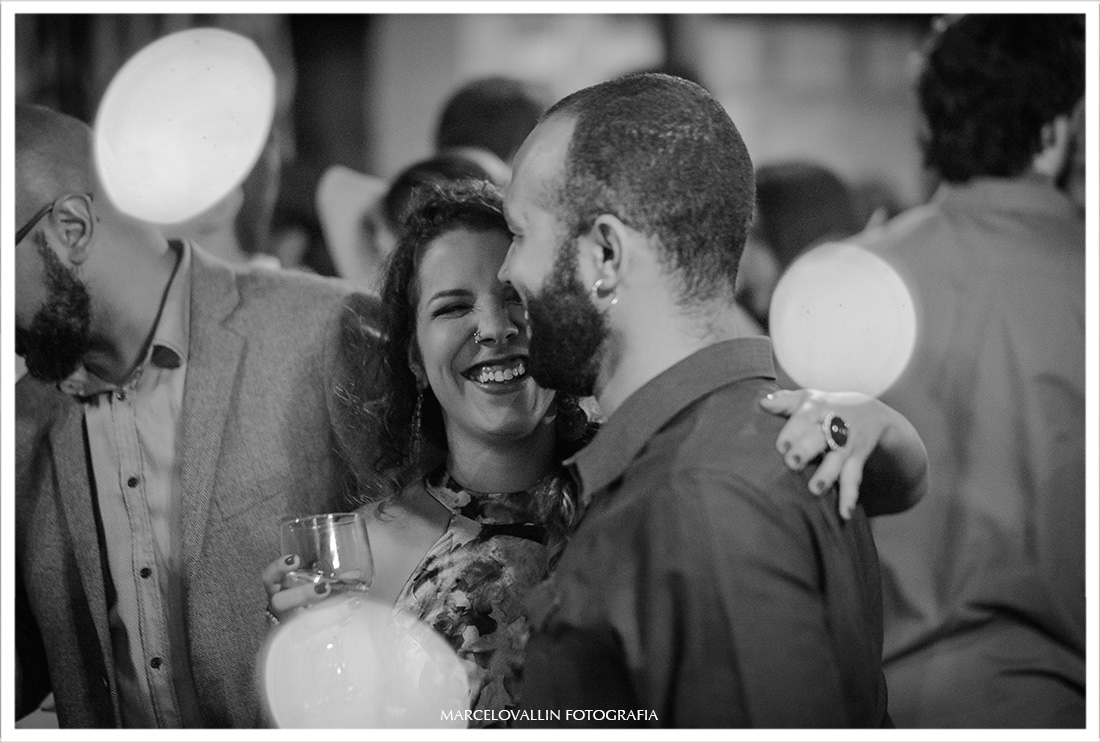 Convidados em festa de casamento