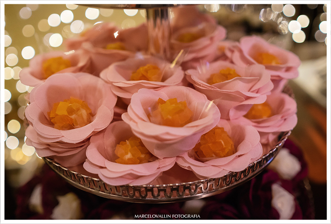 Foto detalhe dos Doces finos de casamento Hotel Sheraton RJ