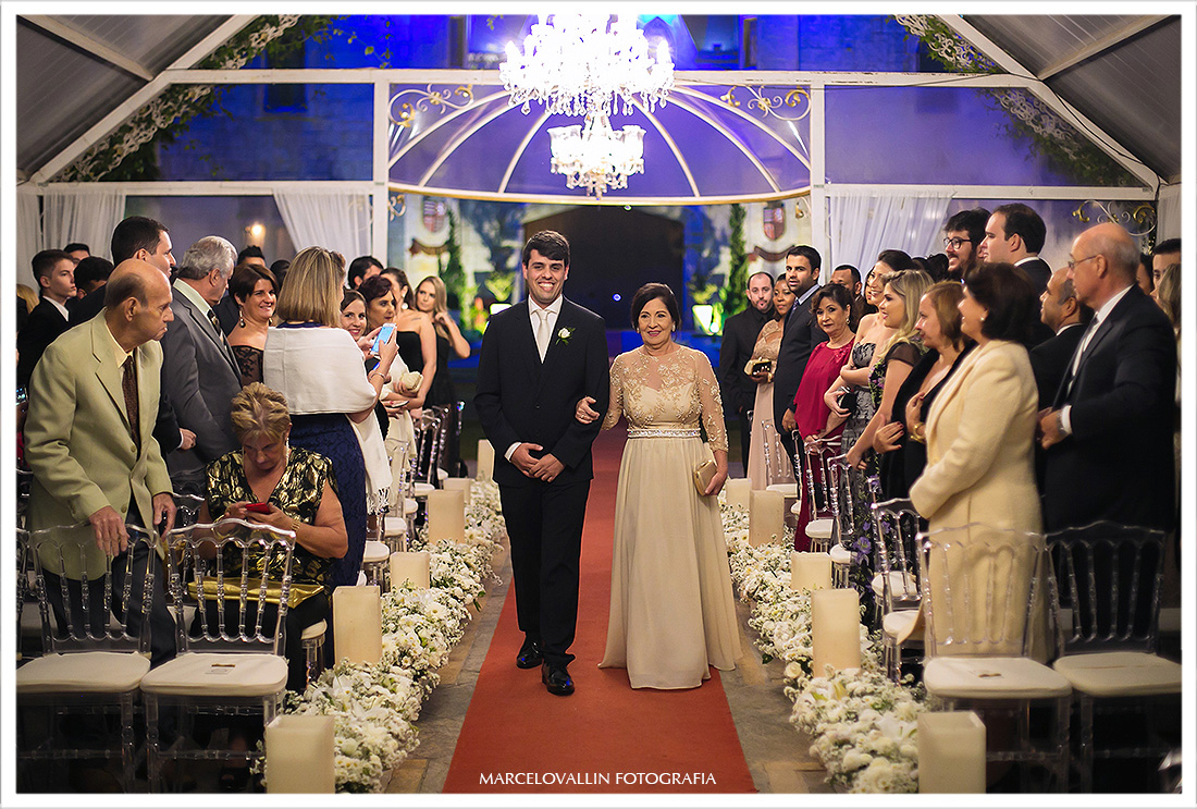 Fotografia de cerimoni de casamento no Castelo de itaipava