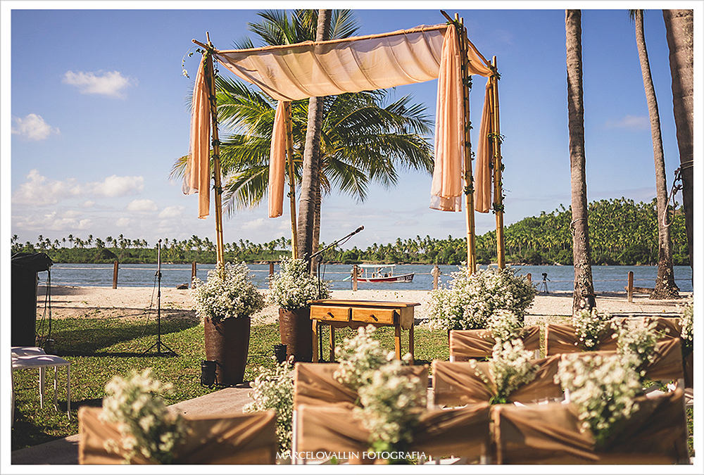 Fotografia de Casamento - Decoração de casamento estilo Rustico - Praia dos Carneiros PE
