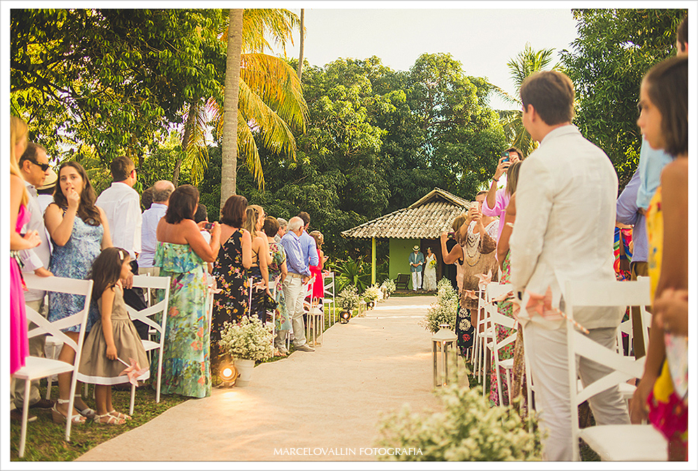 Fotografia de Casamento - entrada da noiva - Praia dos Carneiros PE