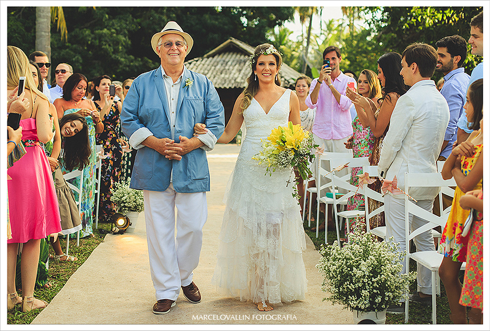 Fotografo de Casamento - entrada da noiva - Praia dos Carneiros PE