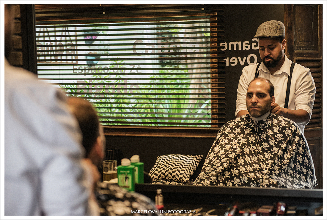 Fotografia do Making of noivo Barbearia do zé - Botafogo RJ