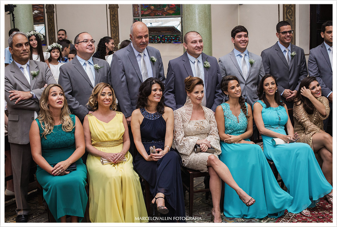 Foto dos Padrinhos capela Real, casamento Roberta e Pedro