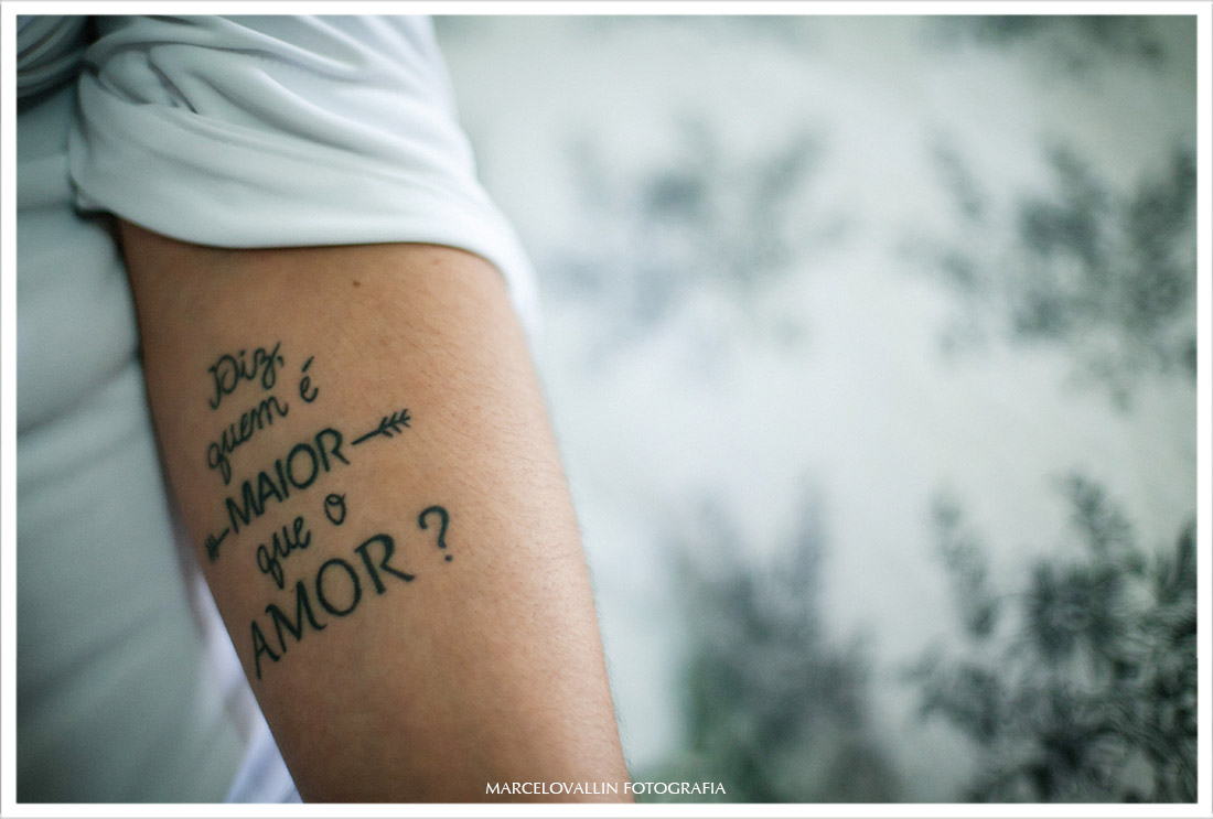 Fotografia de Mini Wedding rj - Tatuagem da noiva