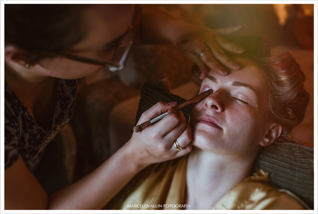 Foto de casamento no campo - Making of noiva