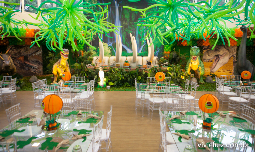 decoração de jurassic park